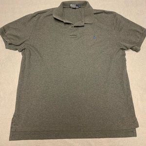 Ralph Lauren Polo shirt men’s large gray blue pony short sleeve